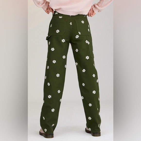 PacSun Stamped Floral Boyfriend Carpenter Pants - Picture 4 of 9